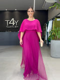 New Burst Women's Large-Size Shawl With Sleeve Dress Comfortable Casual Dress