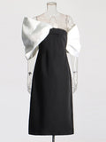 Style Dress Spring 2025 New High-End Perspective Mesh Bow Bow Dress Dress