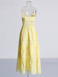 Famous Holiday Dress 2025 Summer New V Tie Sling Sling Slaying Tie Dress Dress Woman