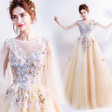 2025 New Light Gold Bride Long Sleeve Dinner Ceremony Show Show Bridesmaid Evening Dress