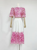2025 New Australian Niche Short-Sleeved Top With Waist-Scuffed Long Dress Fashion Suit Woman