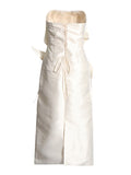 Dress Dress 2025 New Three-Dimensional Flower Open Fork Solid Color Repair Kite Summer Long Dress