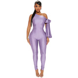 One-Shoulder Bow Strap With Body-Body Trousers 2025 Hottie Fashion Women's Clothing DJPT