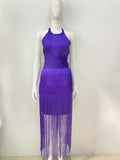 Women's Summer New Hanging Neck Banded Skirt Sexy Tidew Sleeveless Back Temperament Dress