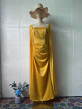 Autumn Fashion Temperament Long Splicing Design Fairy Shawl Dress Dress Dress
