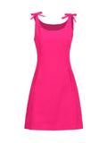 A Skirt 2025 Summer New Small Fragrant Wind U-Neck Bow Decorated Sexy Sling Dress