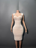 Tide Netfish Bone Packed Sexy Evening Dress Party Party With Dress