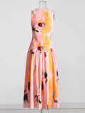 Sexy Wind Niche Design 2025 Summer Collar Hollow Folded Women's Dress In The Long Solid Color Folds
