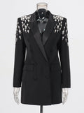 Temperament Commuting Style Jacket 2025 New Heavy Industry Nails And Diamonds Fashion High-End Feel Suit Top
