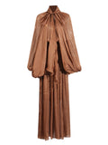 Dress 2025 Summer New Design-Sleeted Bat Sleeves With Dress-Up Fashion Dress