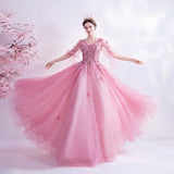 Building Color Yarn 2025 New Solo Performance Costume Female Atmosphere Elegant Shoulder Annual Meeting Art Exam Evening Dress Chorus