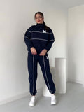2024 New Coloring Sports Design Sense Fashion Temperament Loose Set