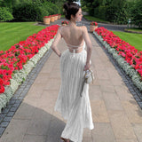 Fairy Design Feeling Blue Pure Lust Wind Beach Holiday Bare Back To Show Thin Skirt Slings