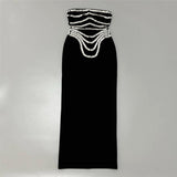 Niche Design Heavy Industry Nail Beads With Chest Banda Party Party Dress Dress Dress