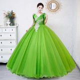 Art Exam Evening Dress 2025 New Green Poneng Dress Solo Host Performance Costume Singing Beautiful Dress