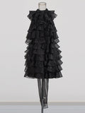 Fashion Retro Lotus Dress 2025 Summer New Sleeveless Lotus Leaf Edge Drift Led To High-End Feel Dress Woman
