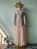 2025 New Hand-Drilled Weaving Woven Tape Design Long-Sleeved Lady Body Dress
