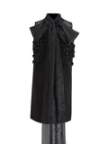 Temperament Sexy Wind 2025 Summer New Mesh Splicing Flowers Decorated Nails Sleeveless Tidal Dress