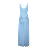 Autumn 2025 New Sexy Dress Famous Style Temperament Holiday Body Mesh Dress A Swing Dress DJPT