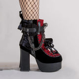 New Gothic Retro Thick And Thick Background Large-Size Women's Short Boots High Quality Shoes