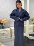 2025 New Women's Casual Strapped Open-Shirt Blouse Dress Suit