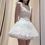 Sleeveless 24 Early Spring New South Oil High-Sand Sweet Lace Embroidery To Get The Dress Holiday Style Ponve Skirt