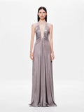 Women's Solid Color Sexy Perspective Low-Breastless Sleeveless Babes Dress Women 8075 HZ0628