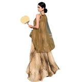 New Temperament Hanging Neck Dye Chiffon Skirt Fake Two Holiday Dress Summer