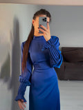 Autumn New Folding Belt Design Court Style Dress