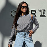 Women's Stripes Hit The Long-Sleeved Casual Autumn Shirt DJPT