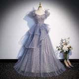 Beauty Solo Vocal Art Dress Female Folk Song Singing Performance Dress Host Princess High Sense