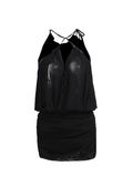 High-End Atmosphere Short Dress 2025 New Short Dress 2025 New Neck Chiffon Dress Dress Women's Dress