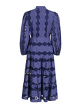 Court Dress 2025 Summer New Fashion Collar Lantern Sleeve Embroidered Dress Dress Woman