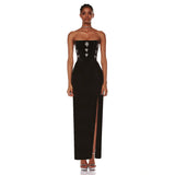 Bosom Diamond Banda Stender Temperament Repair Height Open Party Party Party Dress Dress Dress
