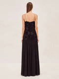 Dress Dress French Fresh Sweet Three-Dimensional Rose Flowers Spliced Chiffon Sling Dress Dress
