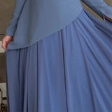And Winter New Fashion Round Neck French Design Feeling 100 Fold Dress