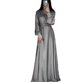 Women's Autumn Round Neckline Thigh Dress High-Rise Strap Dress Dress Dress Women