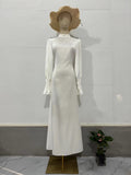 Autumn New Folding Belt Design Court Style Dress