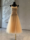 Lace Spliced Mint Green Sling Dress Dress 2024 Summer Super Fairy Temperament Niche Design Thin Mesh Dress