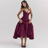 Party Dress Burst Sexy Low-Rise Long Dress Deep V Wrapped Breast Dress