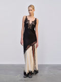 Famous Style Retro Dress 2025 Summer New Sling Lace Splicing Hollow Design Dress Dress Dress