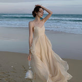 Dress Fairy Dress Long Summer Seaside Photo Clothes Holiday Super Fairy Haid With Sweet Sling Dress