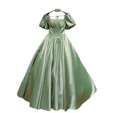 Dingy Evening Dress Body Solo Student Art Test Vocal Folk Song Performance Dress Host Dress Fluffy Skirt Woman