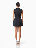 2025 New Australian Niche Round-Neckless Hand Nail Flower Three-Dimensional Short Dress Woman