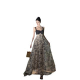 Sling Dress Summer New High-Waisted Splicing Strap Bra Dress Seaside Holiday Dress