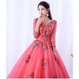 Yarn Performance Dress Women's Long-Sleeved Student Art College Evening Dress Vocal Fluffy Dress Thin Annual Meeting