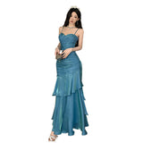 New French Temperament Famous High-End Sling Dress With Body Shape Banquet Dress Dress
