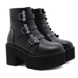 And Winter New Waterproof Table Pixie Belt Buckle Foam Thick Bottom Independent Net Women Short Boots High Quality Shoes