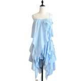 2025 Spring And Summer New Holiday Wind Three-Dimensional Flowers Hanging Neck Lotus Leaf Side Dress