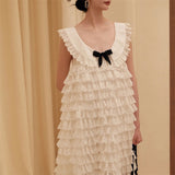Fashion Brand SHU The Same Princess Sweet Fairy Collar Sleeveless Lace Cake Dress Dress Dress